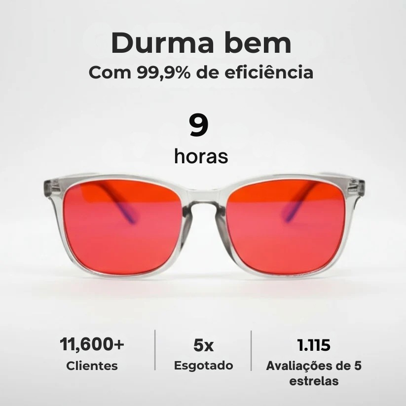 Óculos Solvia™ Unissexo com Lentes Vermelhas e Filtro de Luz Azul