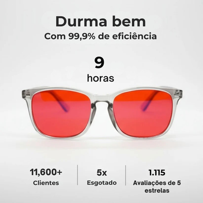 Óculos Solvia™ Unissexo com Lentes Vermelhas e Filtro de Luz Azul